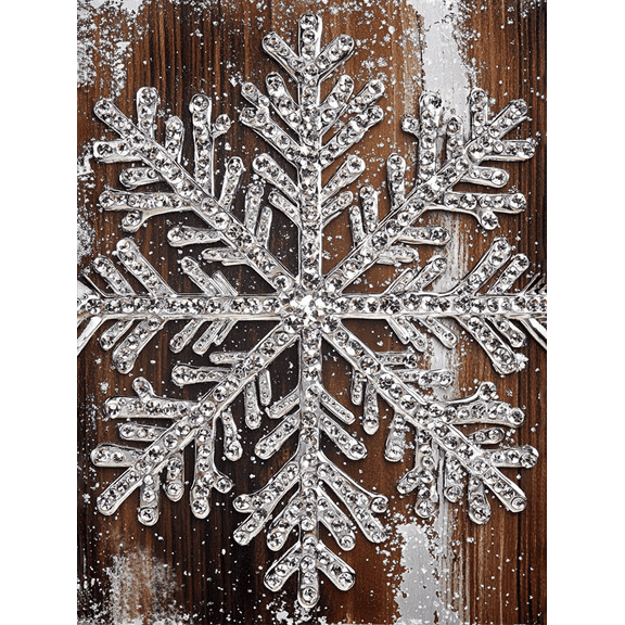Crystal Snowflake Decorative Painting/Canvas Art Ideal for Living Room Bedroom Dining Room Kitchen Office Study Room Entryway Hallway BathroomCoffee Shop Decor.