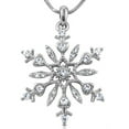 thumbnail image 1 of Crystal Snowflake Pendant Necklace Winter Bridal Fashion Christmas Holiday Jewelry Gifts for Teens, Women (Silver Tone/Clear), 1 of 3