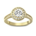 thumbnail image 1 of Crystal Solitaire Ring ANGELIC Gold Plated #1081948 (XLarge/60/9), 1 of 2