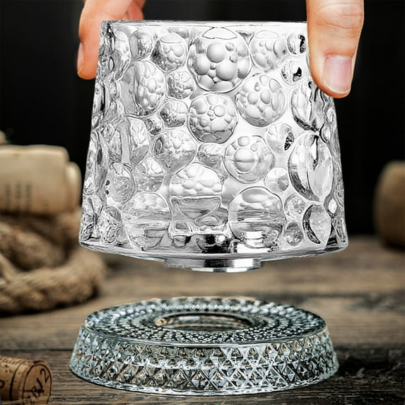 Crystal Spinning Whiskey Glass O