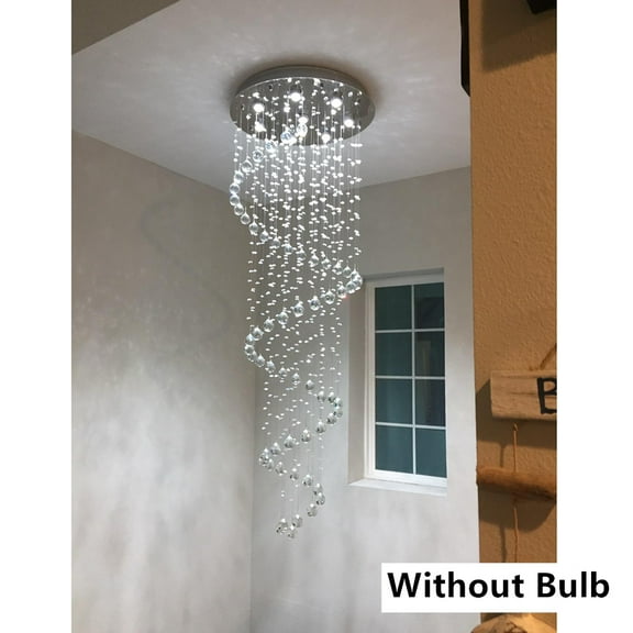 Crystal Spiral Chandelier Raindrop Luxury Flush Mount Chandelier Light Fixtures Modern Spiral Crystal Chandelier Raindrop Ceiling Lighting Fixture Pendant Light LED Crystal Pendant Lamp
