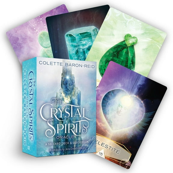 Crystal Spirits Oracle: A 58-Card Deck and Guidebook for Crystal Healing Messages, Divination, Clarity, and Spiritual Gu, (Hardcover)