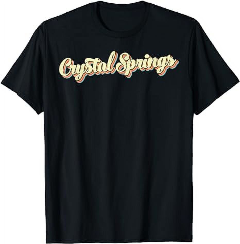 Crystal Springs TShirt Retro Art Baseball Font Vintage T-Shirt