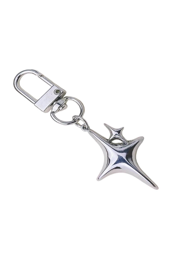 Crystal Star Moon Keychain Metal Pendant Key Chain Holiday Car Keyring for Women Bag Ornament Backpack Decoration