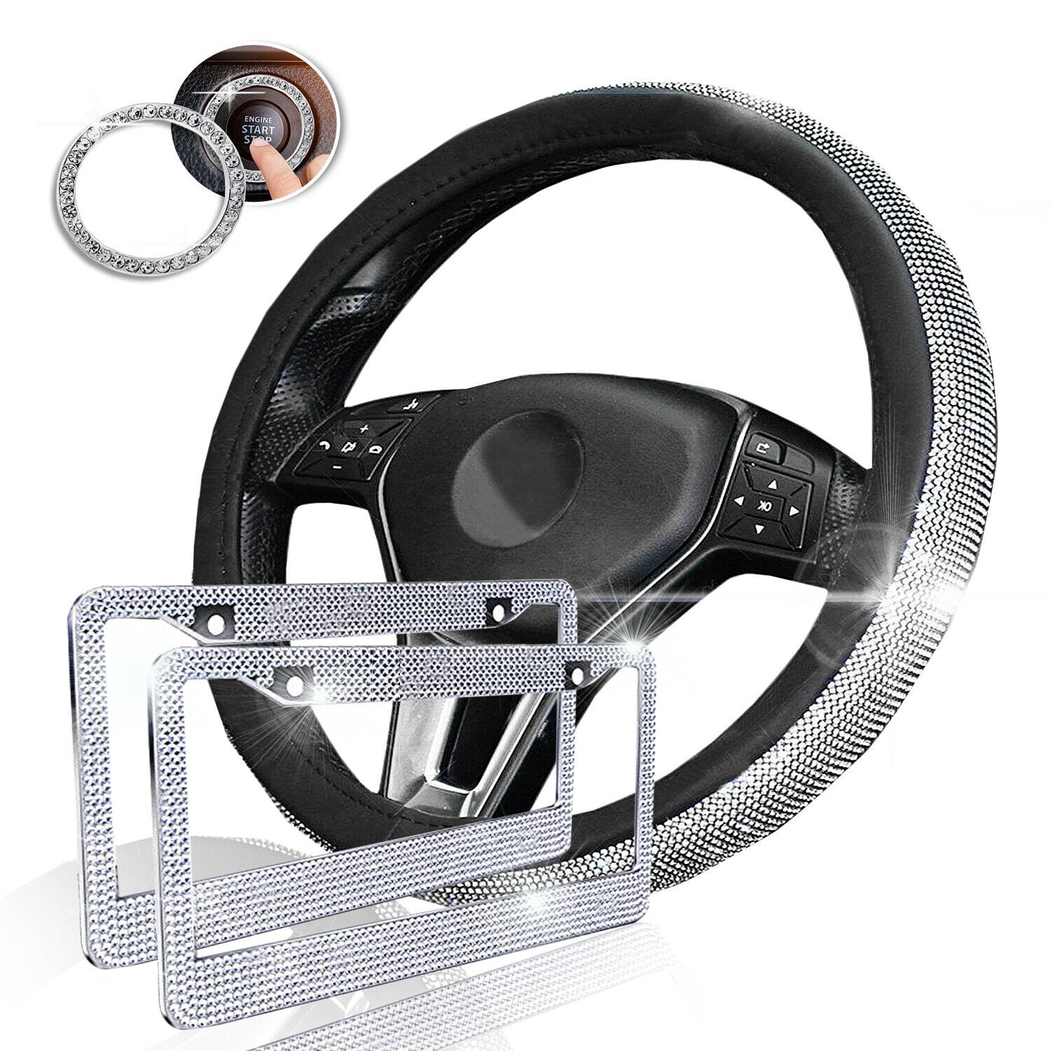 Rhinestone steering shop wheel cover autozone