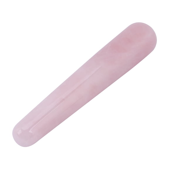 Crystal Stick Quartz Crystal Massage Stick Smooth Massaging Tool Pink White 100mm for Face Acupoint Massage