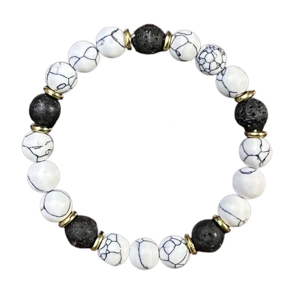 Stone Beaded Bracelet for Women & Men - Adjustable Energy Jewelry with Healing Stones, Handmade Boho Style Unisex Wristband, Fashionable Beaded Bracelet for Positive Vibes
