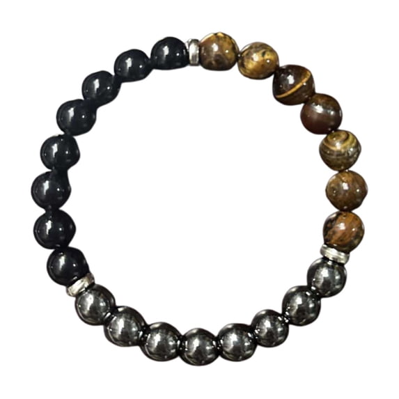 Stone Beaded Bracelet for Women & Men - Adjustable Energy Jewelry with Healing Stones, Handmade Boho Style Unisex Wristband, Fashionable Beaded Bracelet for Positive Vibes