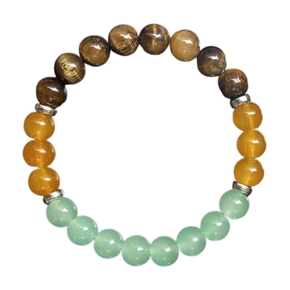 Stone Beaded Bracelet for Women & Men - Adjustable Energy Jewelry with Healing Stones, Handmade Boho Style Unisex Wristband, Fashionable Beaded Bracelet for Positive Vibes
