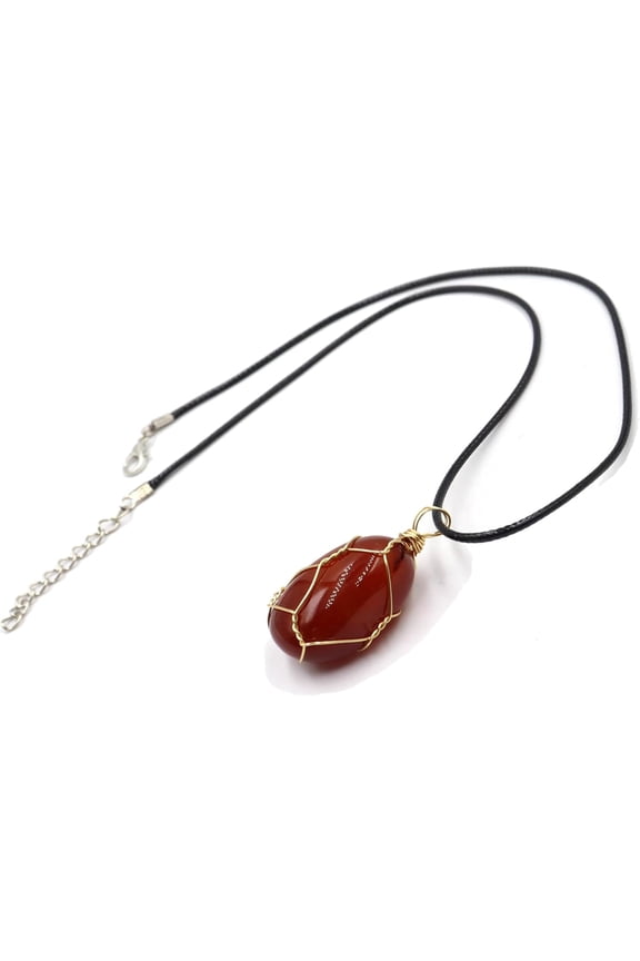 Crystal Stone Necklace,Handmade Crystal Necklace,Crystal Stone Chain Mesh Pendant, Gemstone Jewelry for Men Women