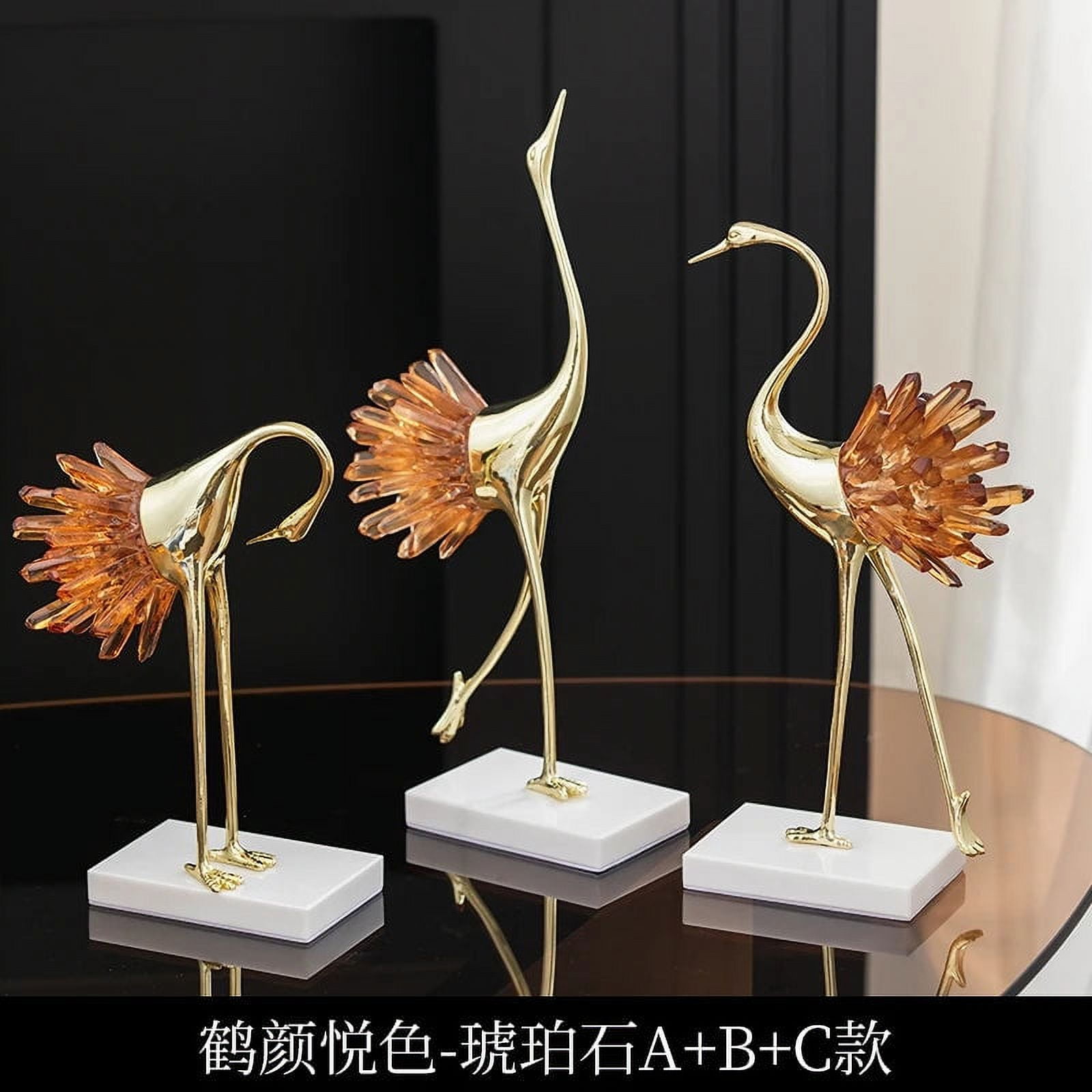 Crystal Stone Swan Light Luxury Home Decoration Desktop Ornaments