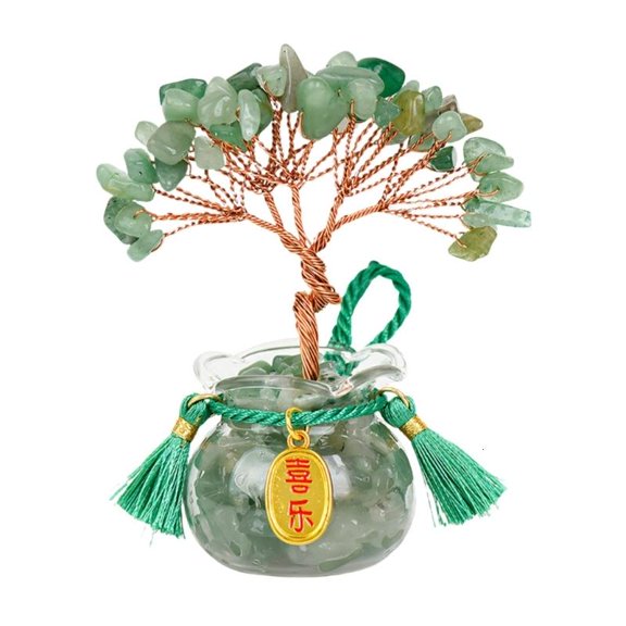 Crystal Stone Tree Bonsais Decorations Feng Shuis Decoration for Wealth/Fortune and Luck Crystal Stone Money Tree Gift