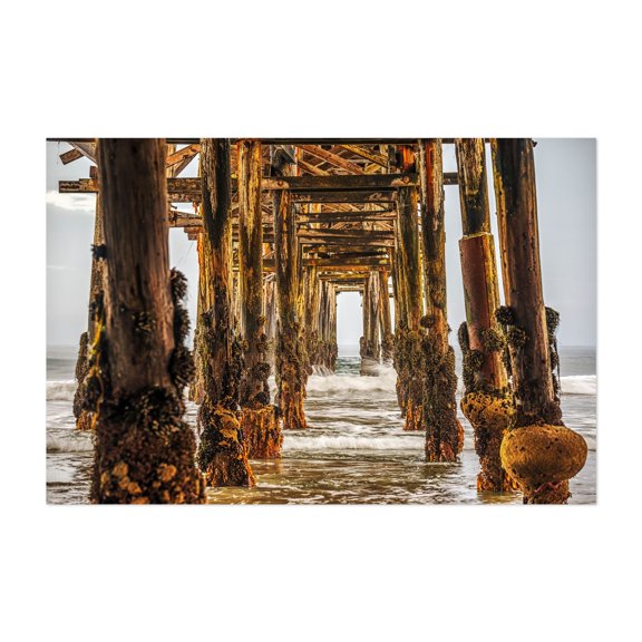 Crystal Structure - Photography Seaside Ocean Coastal Waves Beach Rustic Unframed Wall Art Print 4 x 6 inches