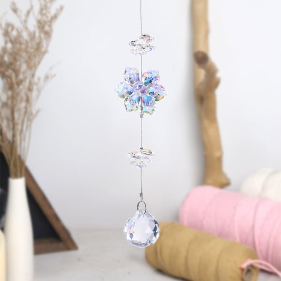 Crystal Sun Catcher, Home Garden Decor Pendant, Prism Window Hanging, Rainbow Maker