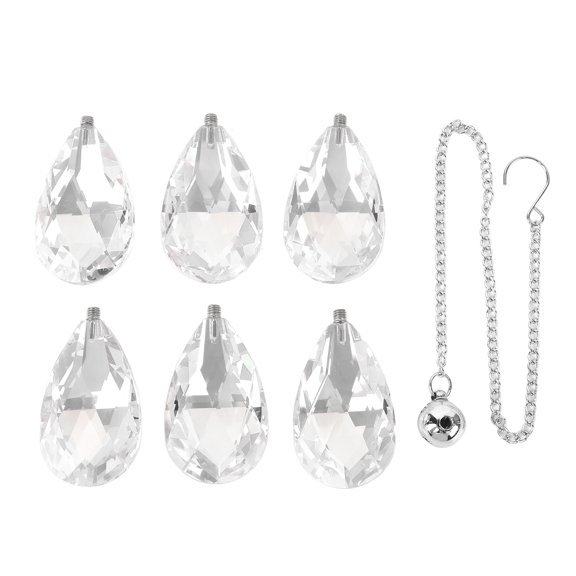 Crystal Suncatcher Colorful Six Leaf Flower Prism Pendant Window Hanging Ornament for Home Garden Wedding Patio DIY Decor