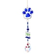 thumbnail image 1 of Crystal Suncatcher Prism Hanging | Blue Paw Print Pet Memorial Gift | Window Decorations Garden Decorations, 1 of 9