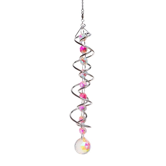 Crystal Suncatcher Prism Hanging Outdoor Wind Spinner Garden Yard Decor Patio Porch Hanging Rainbow Decoration