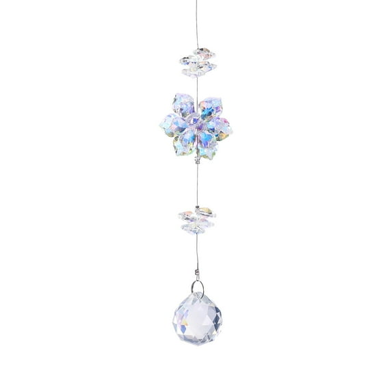 Crystal Suncatcher Tree Of Life Wind Chime With Hanging Prism Crystals For Indoor Outdoor Garden Decor
