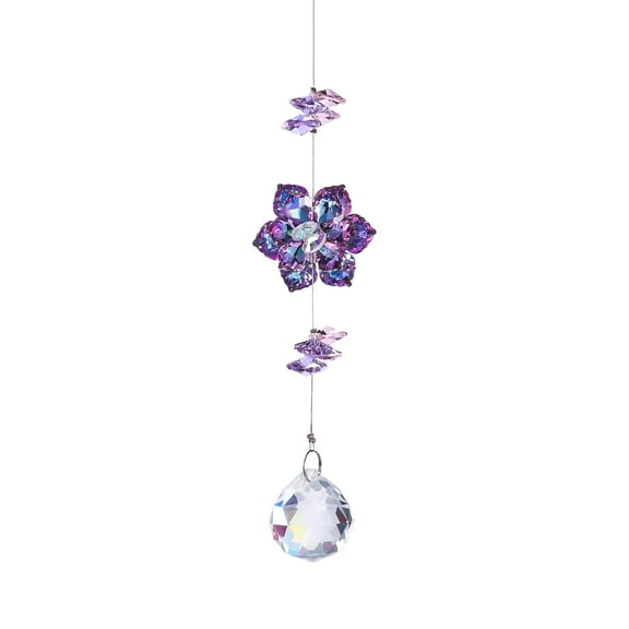 Crystal Suncatcher Tree Of Life Wind Chime With Hanging Prism Crystals For Indoor Outdoor Garden Decor