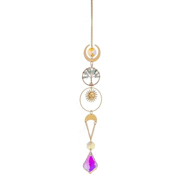 Crystal Suncatcher Wire Wrapped Tree Spiritual Gift Boho Home Decor Celestial Decor Hanging Window Prism Ornament