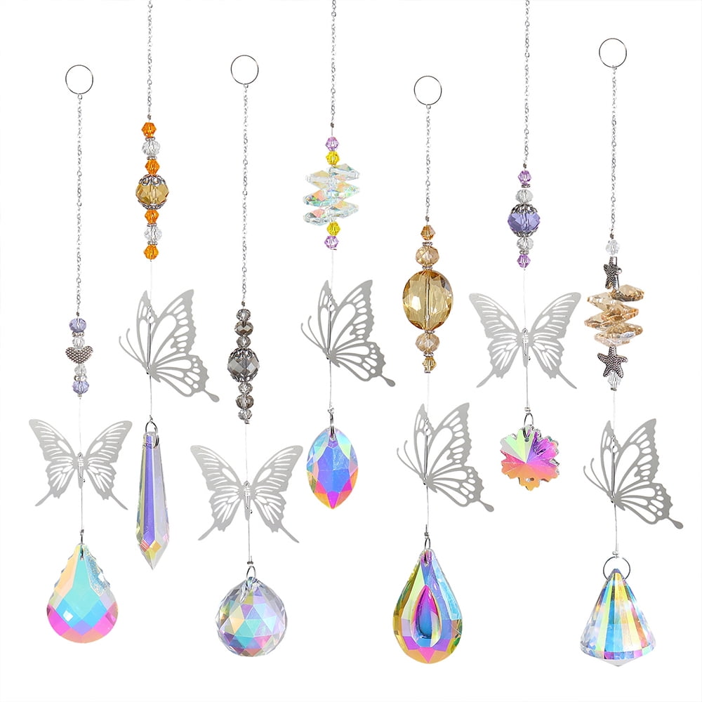 Crystal Suncatchers with Crystal Prisms Butterflies Rainbow Maker