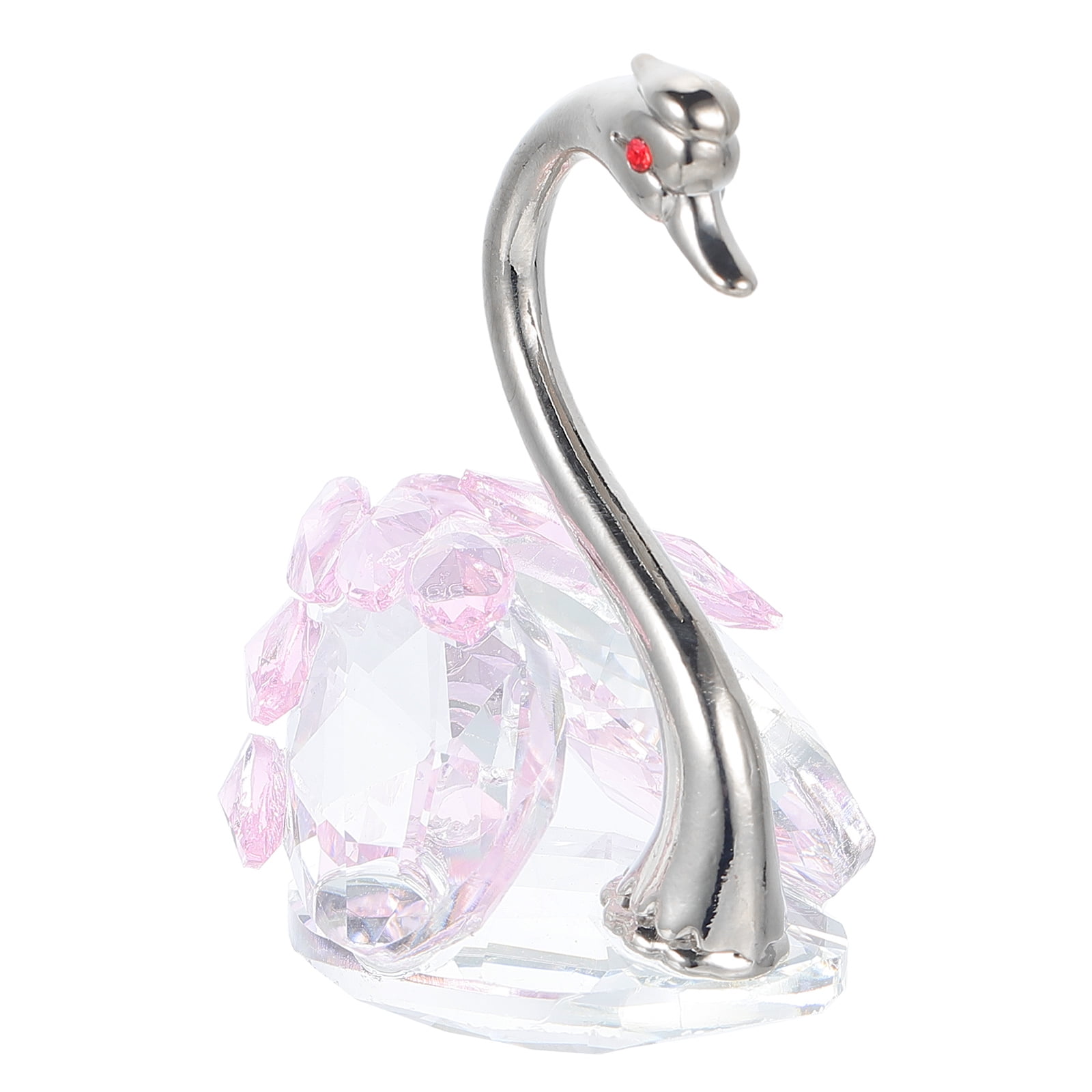 Crystal Swan Ornament Table Centerpieces for Wedding Figurine 3 Count