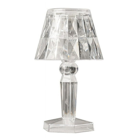 Crystal Table Lamp, Acrylic Diamond Faceted Bedside Lamp, Dimmable LED Night Light, Modern Desk Lamp, Bedroom Living Room, Decorative Table Lamp, Soft White Light, Eye Protection