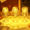 thumbnail image 1 of Crystal Table Lamp White | Exquisite Small Decorative Light for Home Bedroom Living Room | Transparent Soft Eye-Safe Lighting | Modern Acrylic Design 12x6cm | Ambient Accent Table Lamp, 1 of 7
