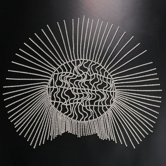 Crystal Tassel Hair Chain Head for Women Backside Forehead Flapper Cap Headband Hat Bridal head Jewelry