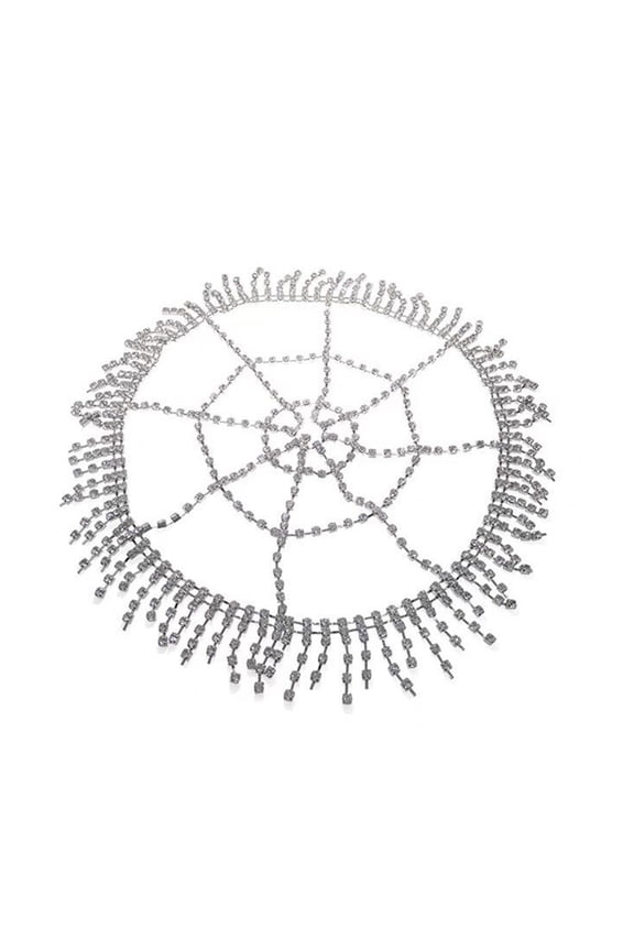 Crystal Tassel Hairwear Luxury Forehead Chain for Rhinestone Flapper Cap Headpie