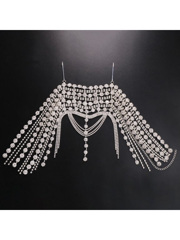 Crystal Tassel Head Chain Jewelry Women Halloween Flapper Forehead Cap Headpieces Rhinestone Bridal Party Hair Accessories