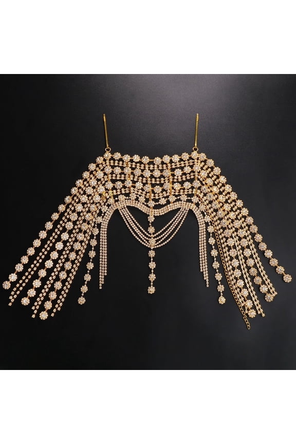 Crystal Tassel Head Chain Jewelry Women Halloween Flapper Forehead Cap Headpieces Rhinestone Bridal Party Hair Accessories