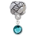 thumbnail image 1 of Crystal Teal Channel Drop - Woven Rope Charm Bead, 1 of 1