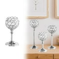 thumbnail image 1 of Crystal Tealight Candle Holders, Candle Holders for Table Centerpiece, Crystal Candle Holder, Elegant Mini Candlesticks for Wedding, Dining Table & Centerpiece Decor 1Pcs Small Size (Silver), 1 of 7