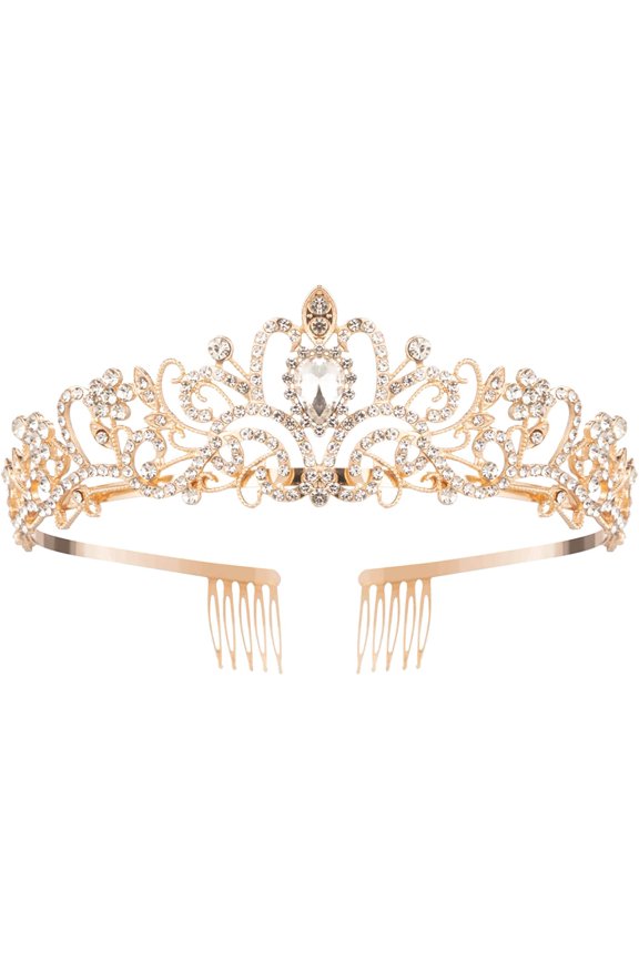 Crystal Tiara Crowns For Women Girls Princess Elegant Crown with Combs Women's Headbands Bridal Wedding Prom Birthday Party