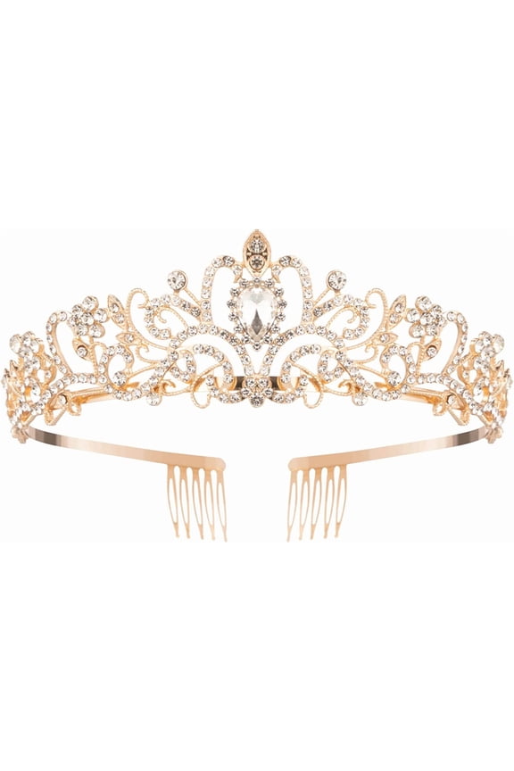 Crystal Tiara Crowns For Women Girls Princess Elegant Crown with Combs Women's Headbands Bridal Wedding Prom Birthday Party