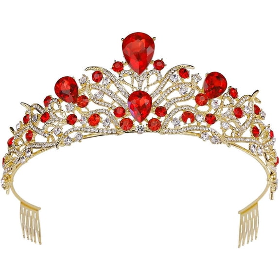 Crystal Tiara Crowns for Women Girls, Royal Queen Crown, Wedding Tiara for Bride,Princess Crystal Hair Accessories for Quinceanera Pageant Prom Birthday