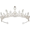 thumbnail image 1 of Crystal Tiara Crowns for Women - Sparkling Princess Tiara for Bride, Fashion Bridal Headband Hair Accessories for Wedding Birthday Prom Silver, 1 of 4