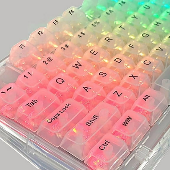Crystal Transparent PC Keycaps OEM 115 Keys for MX Switcher Keyboards