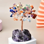 Crystal Tree 7 Chakra Tree of Life Natural Crystals Stone Lucky Tree Crystal Tree for Positive Energy Fen