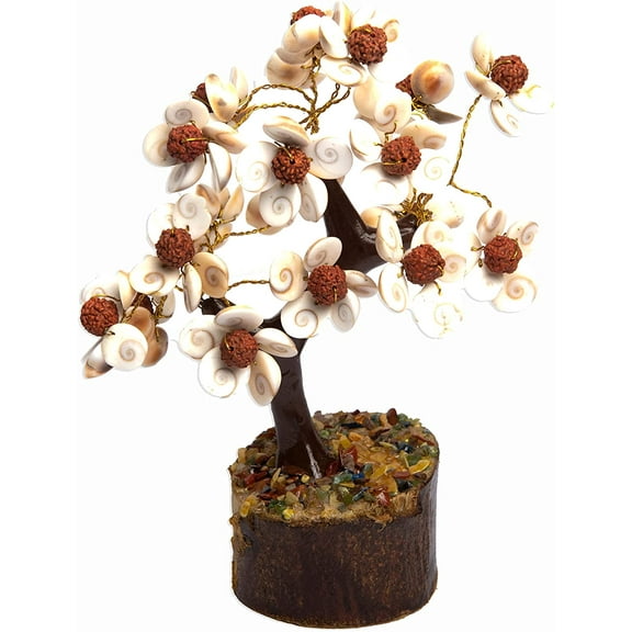 Crystal Tree for Home Decorations Crystals and Healing Stones Witchy Room Crystal Decor Tree Crystal Gifts Gem Tree Christmas Tree Stands for Real Tree (Gomti Rudraksha Tree)