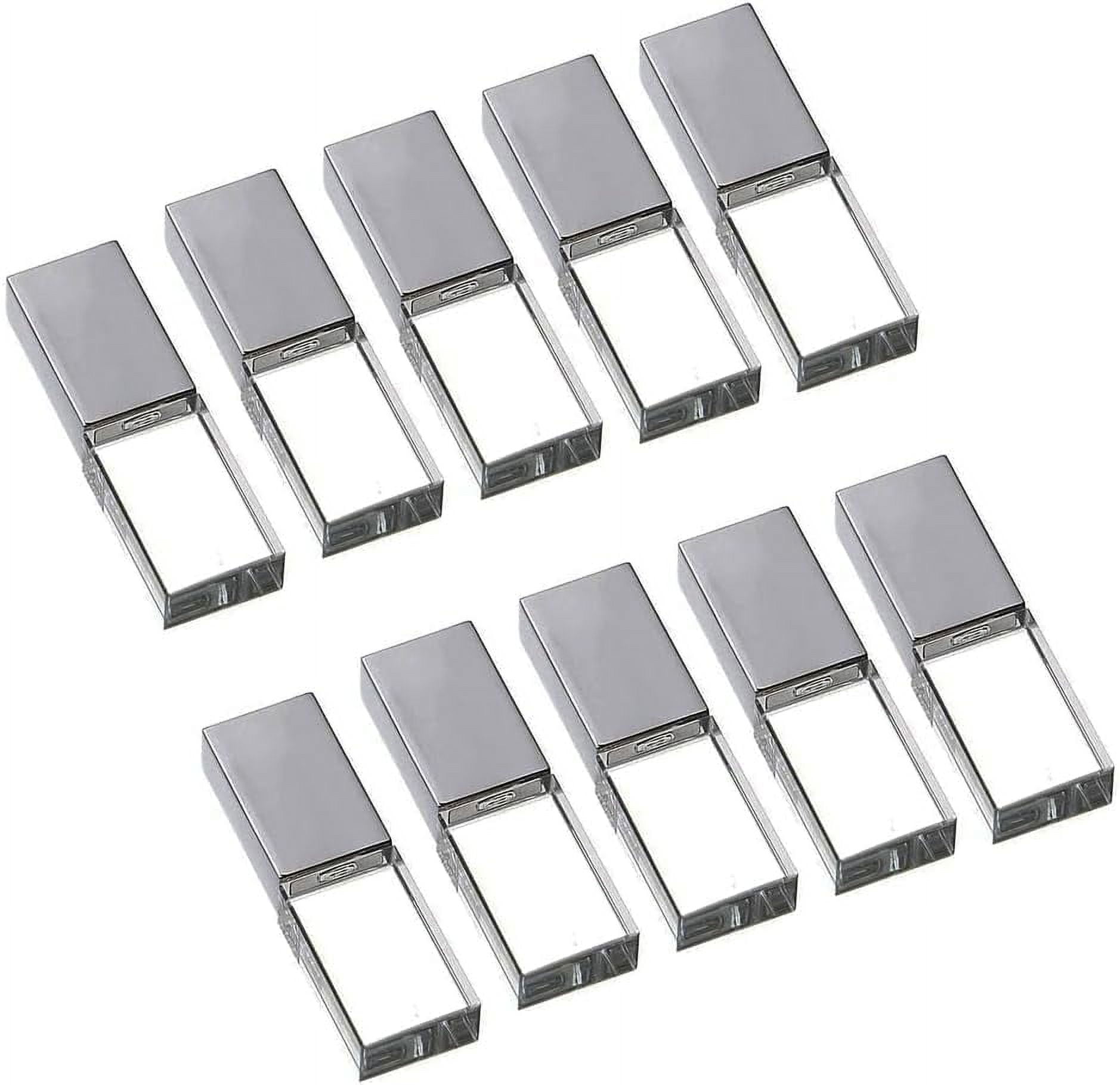 Crystal USB 3.0 Flash Drive Blue Light Gift USB Flash Drive no Logo Silver (USB3.0 64GB*10PACK)