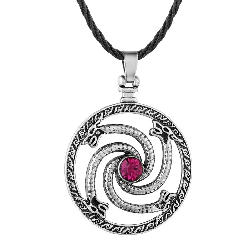 Red amulet deals necklace