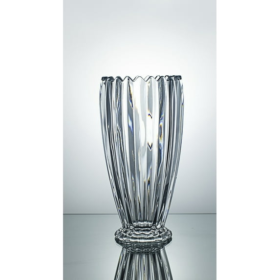 Crystal Vases for Flowers 11 Inch Tall Glass Centerpieces Living Room Wedding Decoration Lead Free