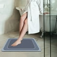 thumbnail image 1 of Crystal Velvet Bathroom Rug for In Front of Tub, Super Absorbent Quick-Dry Shower Mat with Non-Slip Rubber Backing, Washable No-Shed Bath Rug for Wet Floor Safety, 1 of 3