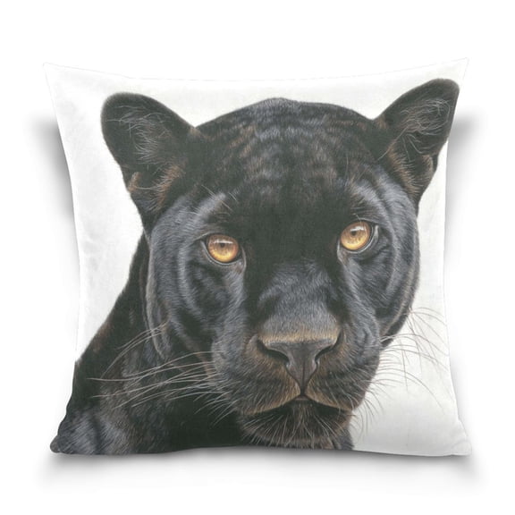 Crystal Velvet Black Beast Pattern Double-sided Printed Pillow Covers 16x16 in Soft Decorative Cushion Covers with Hidden Zipper