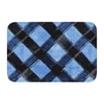 thumbnail image 1 of Crystal Velvet Floor Mat 23.6x15.7in Square Lock Edge Easy Cleaning Using Woven Technique Corrosion Resistant Bottom Drop Plastic Argyle Plaid Doderblue_1, 1 of 7