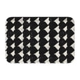 thumbnail image 1 of Crystal Velvet Floor Mat 23.6x15.7in Square Lock Edge Easy Cleaning Using Woven Technique Corrosion Resistant Bottom Drop Plastic Black Houndstooth Vintage Texture_3, 1 of 6