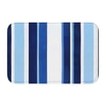 thumbnail image 1 of Crystal Velvet Floor Mat 23.6x15.7in Square Lock Edge Easy Cleaning Using Woven Technique Corrosion Resistant Bottom Drop Plastic Deepskyblue Stripe_2, 1 of 7