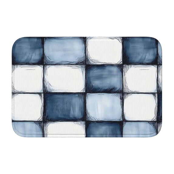 Crystal Velvet Floor Mat 23.6x15.7in Square Lock Edge Easy Cleaning ...
